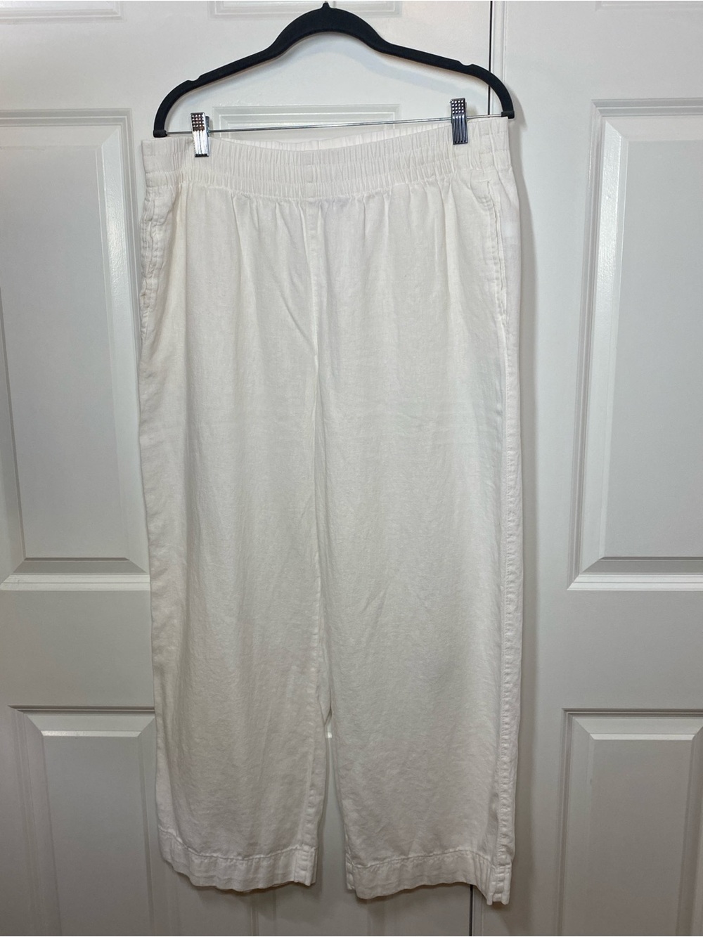 Old Navy White High-Rise Wide Leg Pants Size Large
